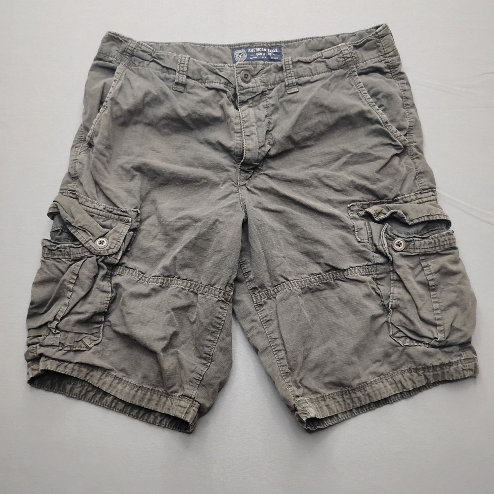 American Eagle Outfitters Longboard Mens Cargo Shorts Gray Size 34 12in Inseam